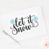 Laat het sneeuwen rechthoekige sticker (Envelop)
