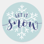 Laat het sneeuwen ronde sticker (Voorkant)