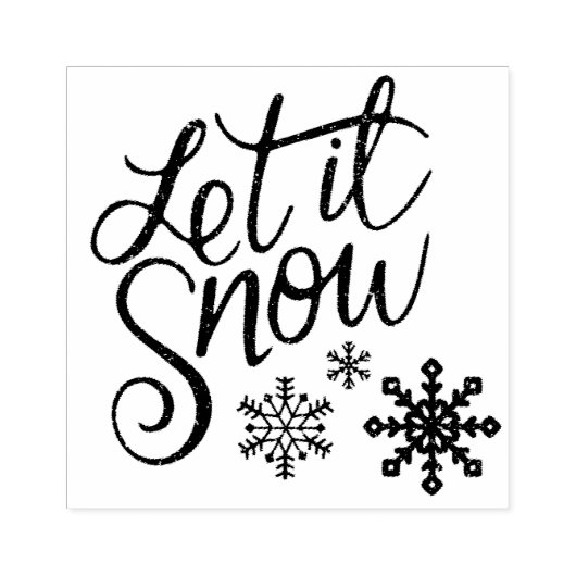 Laat het Sneeuwen Rubberstempel (Afrduk)