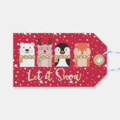 Laat het sneeuwen | Runderen, Beer van polen, ping Cadeaulabel (Voorkant (Horizontaal))