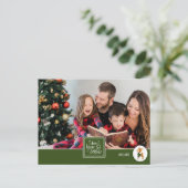 Laat het sneeuwen Schattigee kerst rendieren famil Feestdagenkaart (Staand voorkant)