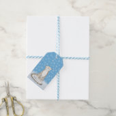 'Laat het sneeuwen' sneeuw luipaard Kerstmis cadea Cadeaulabel (Met Touw)