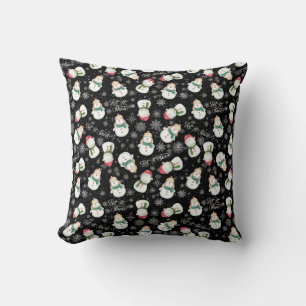 Laat het Sneeuwen Sneeuwman Whimsical Cute Worp Ku Kussen