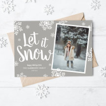 Laat het sneeuwen | Sneeuwvlok foto overlay