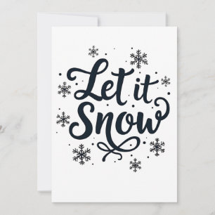 Laat het Sneeuwen Sneeuwvlok Winter Seizoen Kerstm Kaart