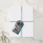 Laat het sneeuwen | Sneeuwvlokken Pine Tree Christ Cadeaulabel (Met Touw)