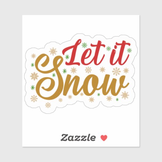 Laat het sneeuwen sticker (Vel)