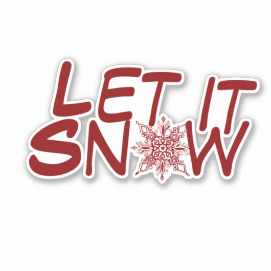 laat het sneeuwen sticker (Voorkant)