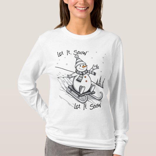 Laat het sneeuwen t-shirt (Voorkant)