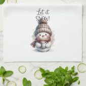 Laat het sneeuwen theedoek (Gevouwen)