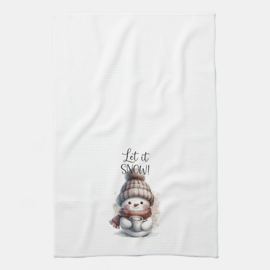 Laat het sneeuwen theedoek (Verticaal)