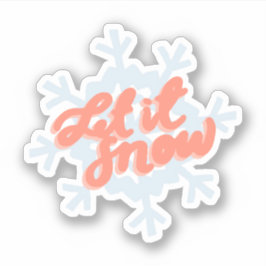 "Laat het sneeuwen" ticker Sticker