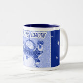 Laat het sneeuwen tweekleurige koffiemok (Voorkant rechts)