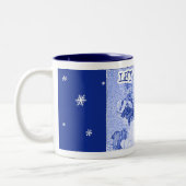Laat het sneeuwen tweekleurige koffiemok (Links)