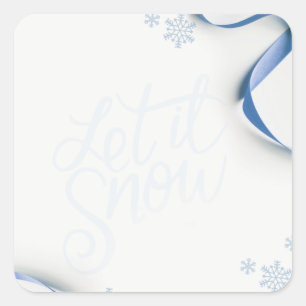 Laat het Sneeuwen Vierkante Sticker