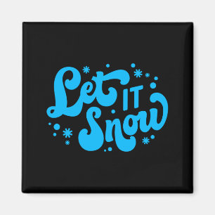 Laat het Sneeuwen Winter Ontwerp _1 Magneet