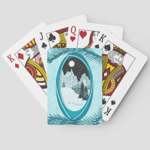 Laat het Sneeuwen Winter Pokerkaarten Besneeuwde B