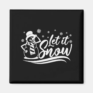 Laat het Sneeuwen Winter Voor Mannen Vrouwen En Ki Magneet