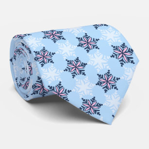 Laat het Sneeuwflake Sky Blue Single-Sided Sneeuwb Stropdas