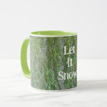 Laat het sneeuwgroene cipressboom sneeuwende Mok C
