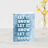 Laat het sneeuwijzige 3D-typografie plezier Kaart (Gele Bloem)