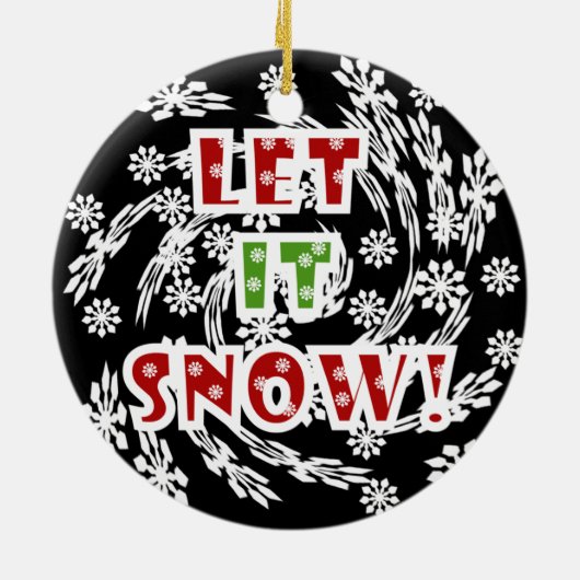 Laat het Sneeuwkeepomwille Ornament (Achterkant)