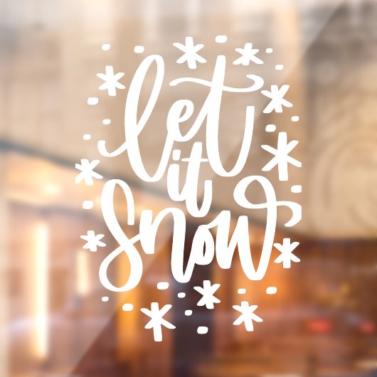 Laat het Sneeuwkerst, Winter Window Cling Raamsticker (Vel 2)