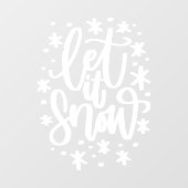 Laat het Sneeuwkerst, Winter Window Cling Raamsticker (Vel)