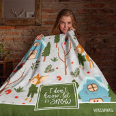 Laat het Sneeuwklop Reindeerpatroon met de naam Gr Fleece Deken