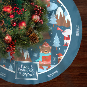 Laat het sneeuwklote dier met de naam Blauwe Kerst Kerstboom Rok