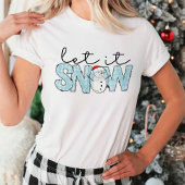 Laat het sneeuwnkerst t-shirt