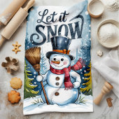 Laat het sneeuwnkerst theedoek