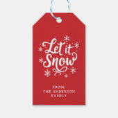 Laat het Sneeuwrood gepersonaliseerd Cadeaulabel (Voorkant)