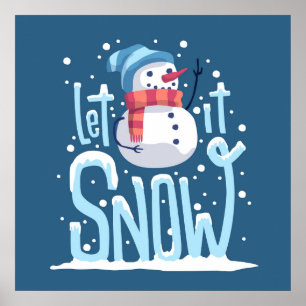 Laat het Sneeuwse Poster sneeuwen
