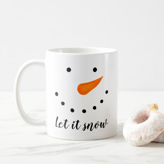 Laat het sneeuwsneeuwman koffiemok (Met donut)