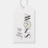 Laat het Sneeuwsneeuwman Modern Simpel Cadeaulabel (Voorkant)