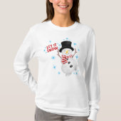 Laat het sneeuwsneeuwman t-shirt (Voorkant)