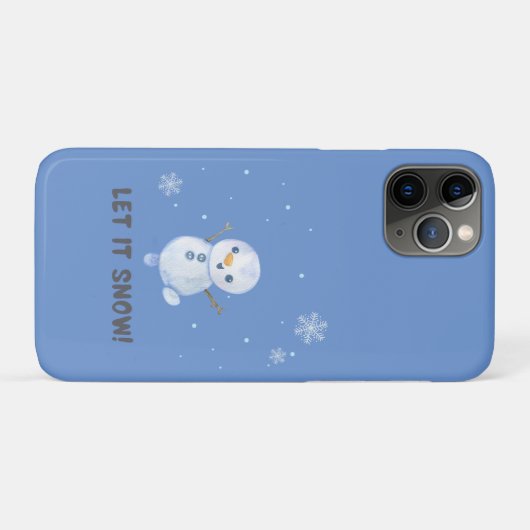 Laat het sneeuwsneeuwsneeuwman Case-Mate iPhone case (Achterkant (horizontaal))