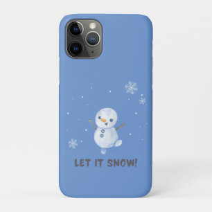 Laat het sneeuwsneeuwsneeuwman iPhone 11 pro hoesje