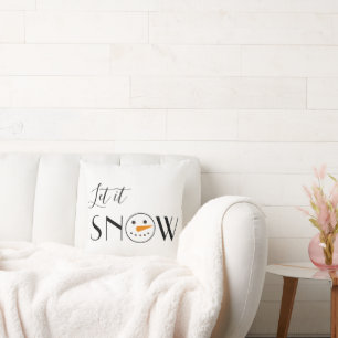 Laat het sneeuwsneeuwsneeuwpop minimalistisch mode kussen