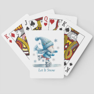 Laat het sneeuwspelkaarten pokerkaarten