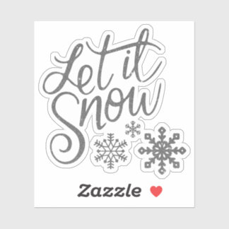 laat het sneeuwsticker sticker
