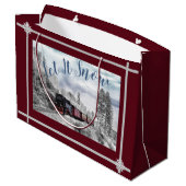 Laat het sneeuwtrein Ride Groot Cadeauzakje (Achterkant Gekanteld)