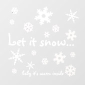 Laat het sneeuwvenster knippen raamsticker (Vel)