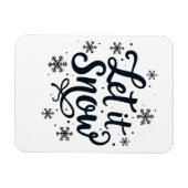 Laat het Sneeuwvlok Winter Seizoen Kerstmis Magneet (Horizontaal)