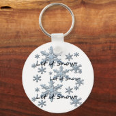 Laat het sneeuwvlokken sleutelhanger (Voorkant)