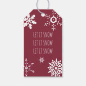 Laat het sneeuwvlokken sneeuwen, gepersonaliseerd cadeaulabel (Voorkant)