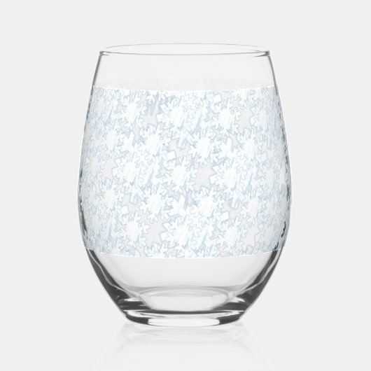 Laat het sneeuwvlokken wijnglas zonder voet (Voorkant)