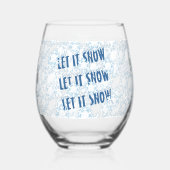 Laat het sneeuwvlokken wijnglas zonder voet (Achterkant)
