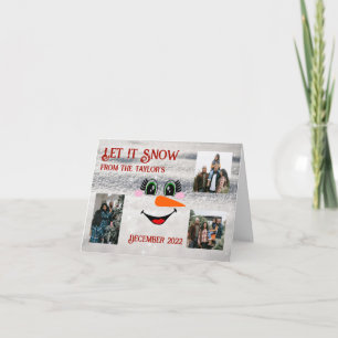 Laat het Sneeuwvouwfotokerstkaart Feestdagen Kaart